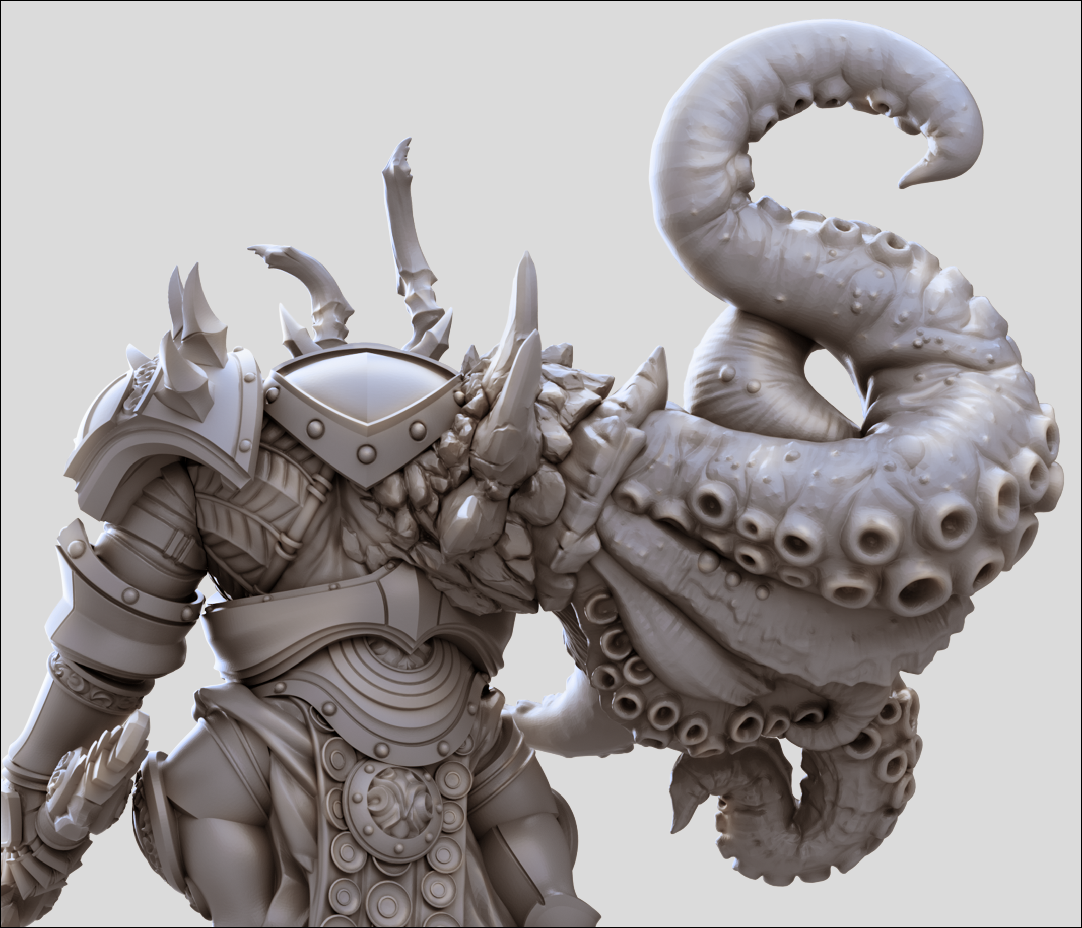 Bak, the Impostor – Octopus Version fantasy resin miniature back view