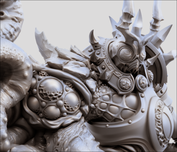 Bak, the Impostor – Octopus Version fantasy resin miniature close-up