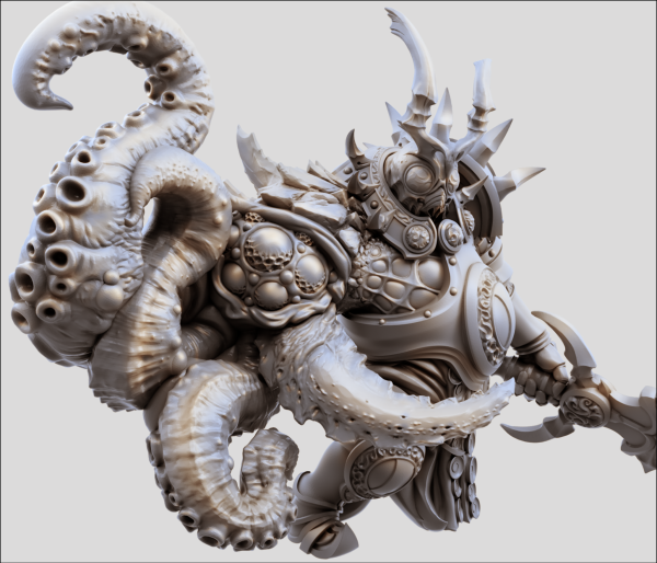 Bak, the Impostor – Octopus Version fantasy resin miniature wide view