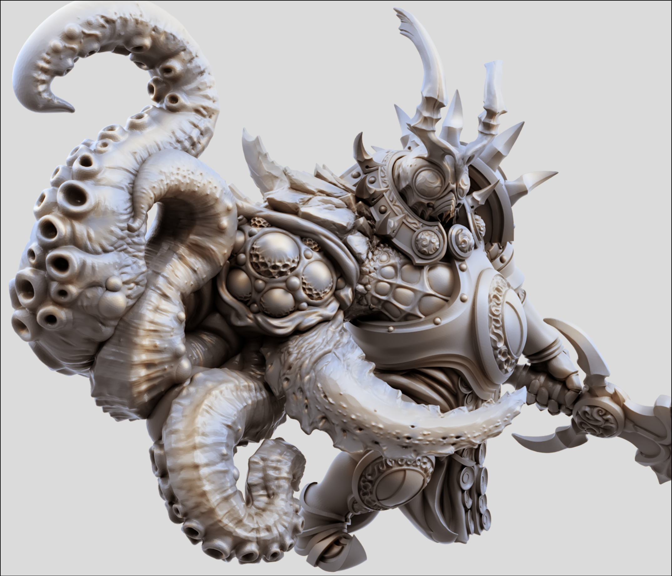 Bak, the Impostor – Octopus Version fantasy resin miniature wide view